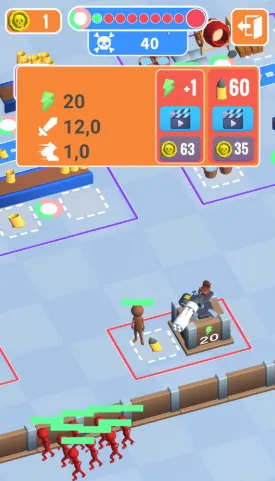 Screenshot aus Stickman Base Defense